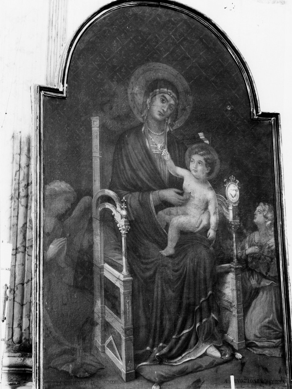 Madonna con Bambino e angeli (dipinto) - ambito napoletano (sec. XX)
