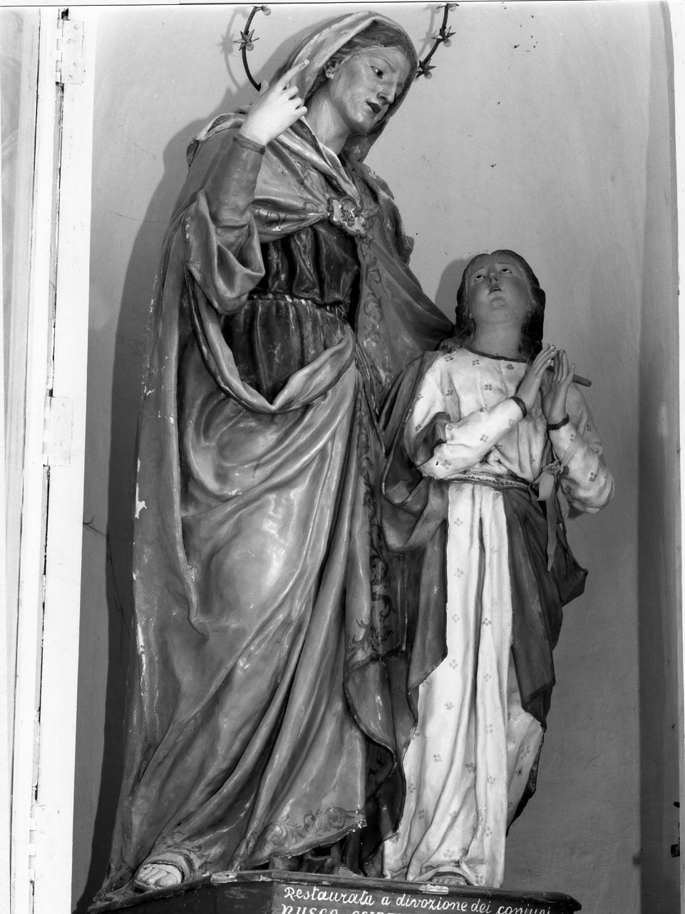Maria Vergine bambina e Sant'Anna (gruppo scultoreo) - bottega napoletana (seconda metà sec. XIX)