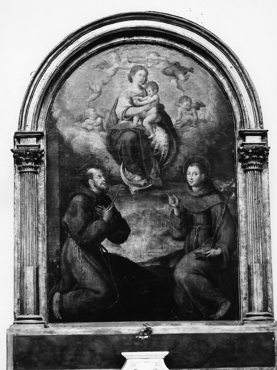 Madonna con Bambino e Santi (dipinto) di Mele Marco (sec. XVI)
