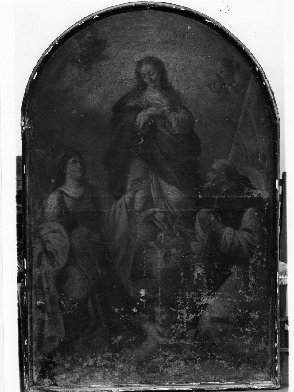 Immacolata Concezione e santi (dipinto) di Bonito Giuseppe (cerchia) (metà sec. XVIII)