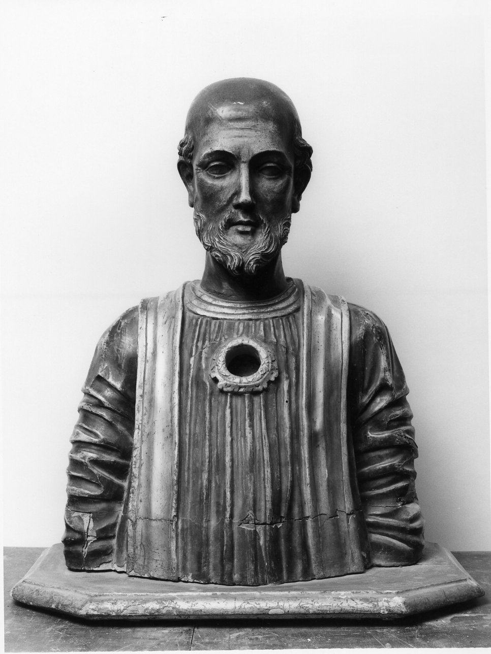 figura maschile (reliquiario antropomorfo) - bottega napoletana (prima metà sec. XVII)