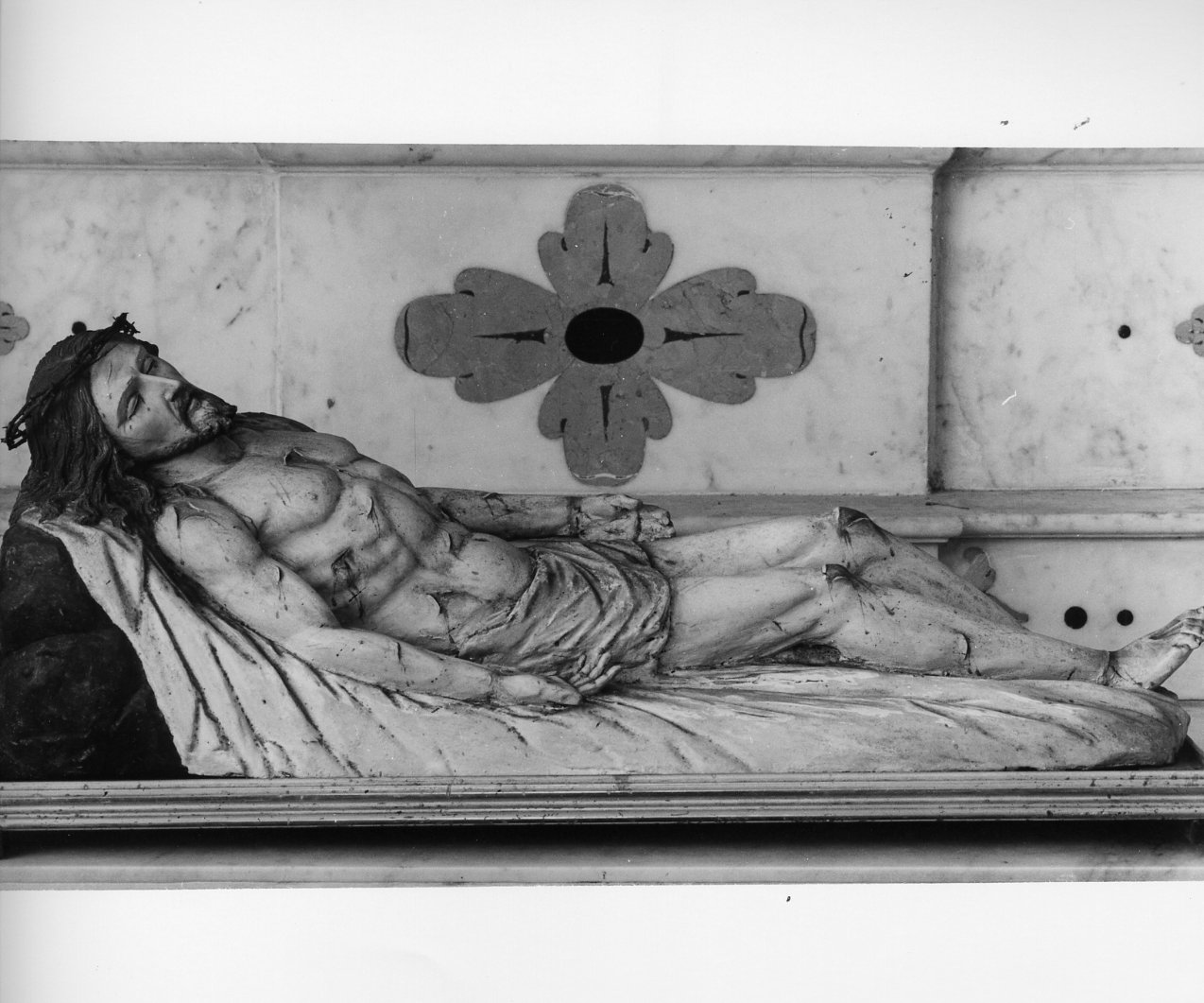 Cristo morto (statua) - bottega campana (seconda metà sec. XIX)
