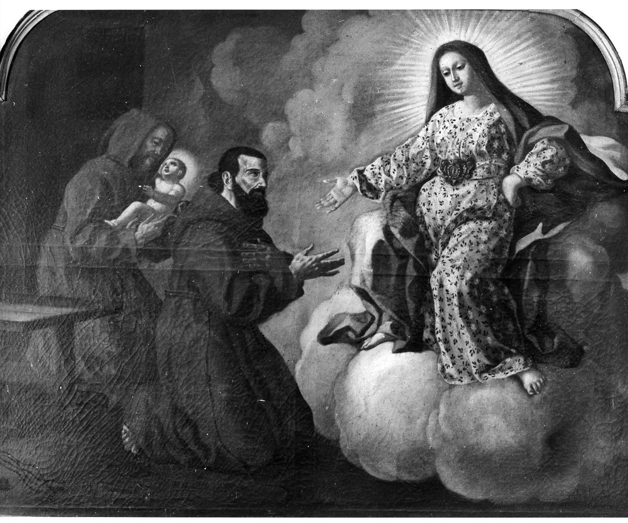 apparizione della Madonna (dipinto) - ambito napoletano (seconda metà sec. XVIII)