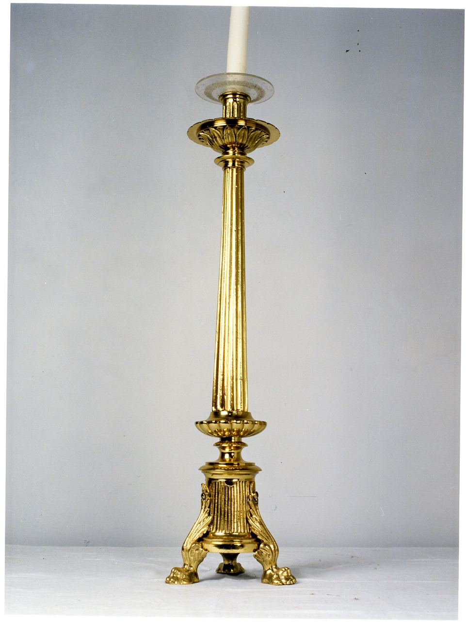 candeliere d'altare, serie - bottega napoletana (fine/inizio secc. XIX/ XX)