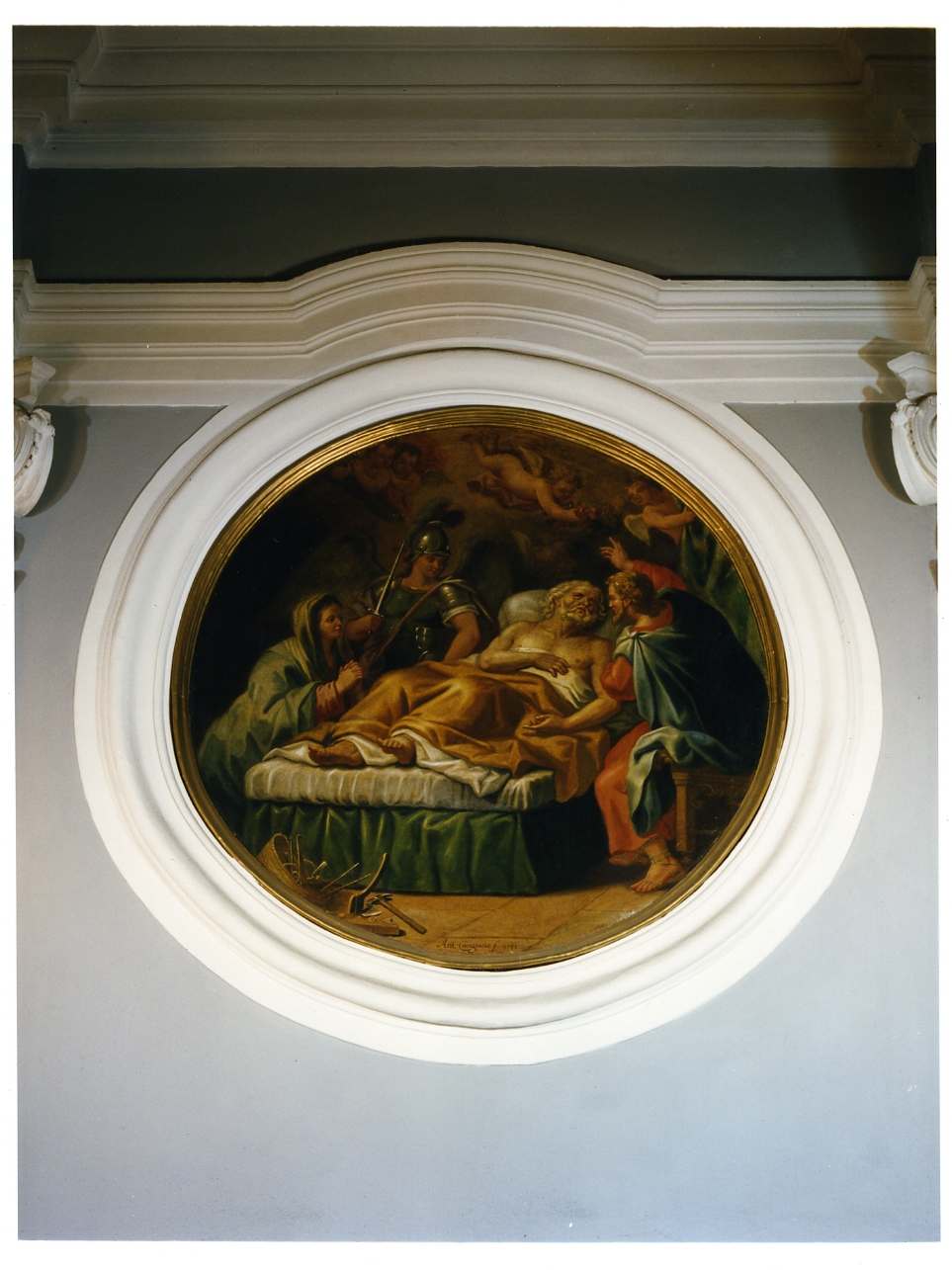 morte di San Giuseppe (dipinto) di Cangiana Antonio (sec. XVIII)