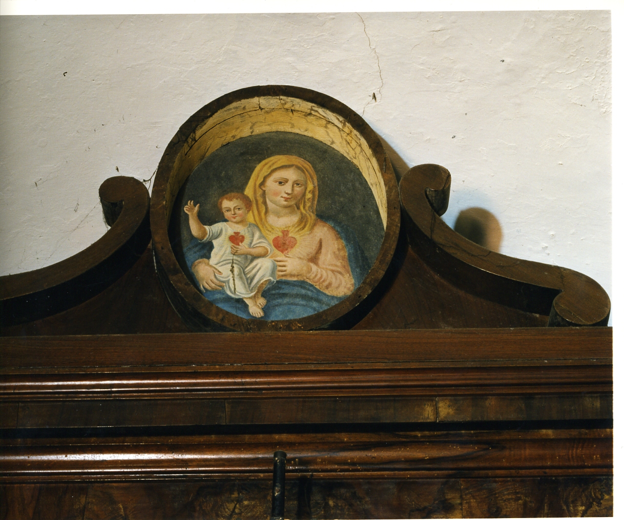 Madonna con Bambino (dipinto, elemento d'insieme) - ambito campano (seconda metà sec. XIX)