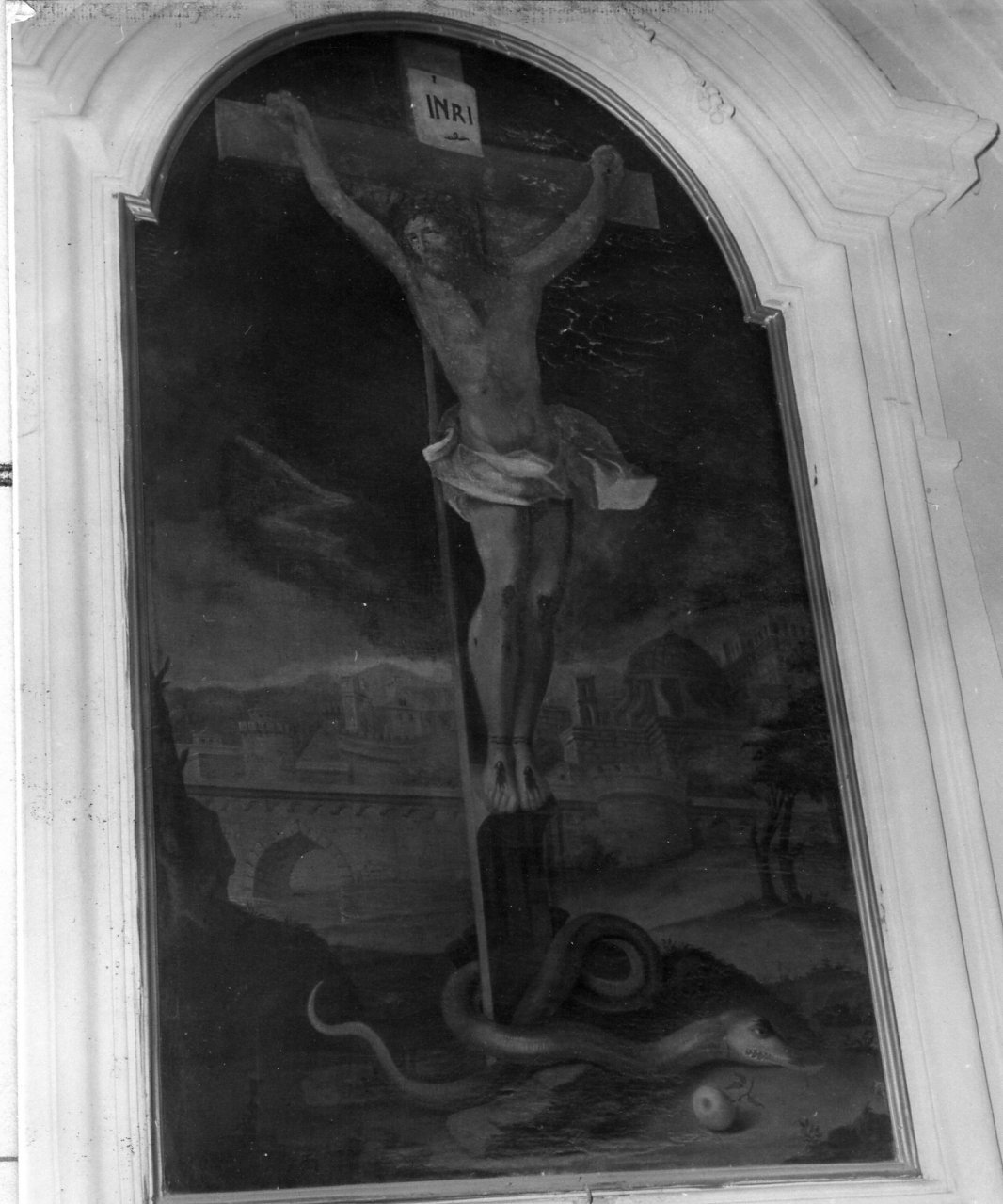 crocifissione di Cristo (dipinto) - ambito napoletano (metà sec. XVIII)