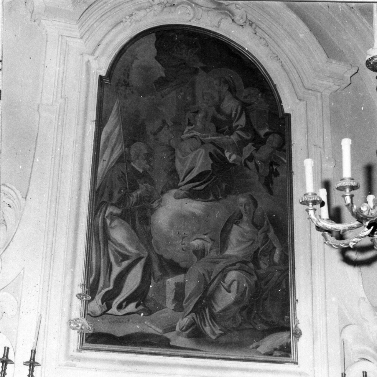 Madonna con Bambino e Santi (dipinto) di Capobianco F (sec. XVIII)