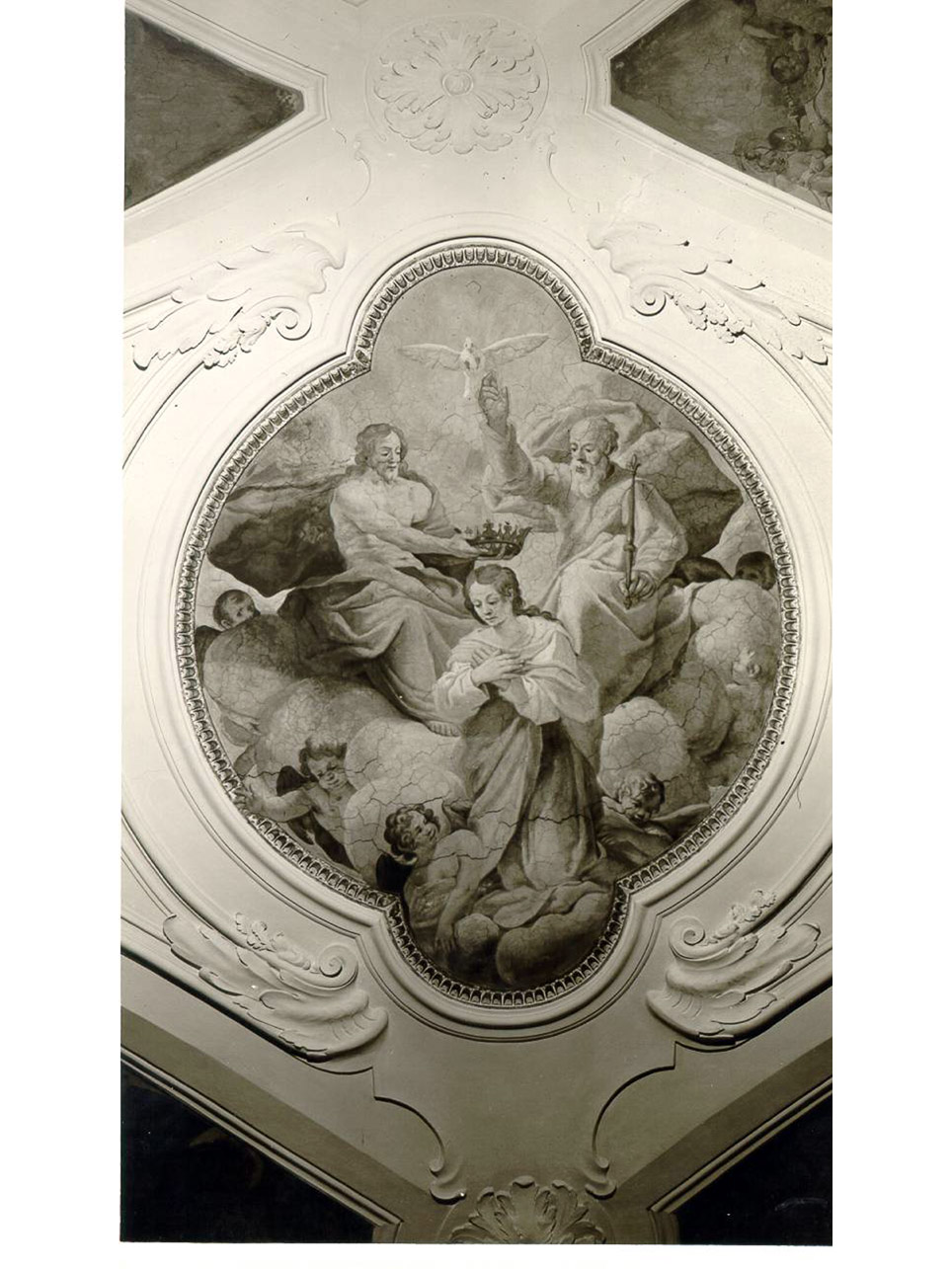 incoronazione di Maria Vergine (dipinto) di Regolia Michele (seconda metà sec. XVII)
