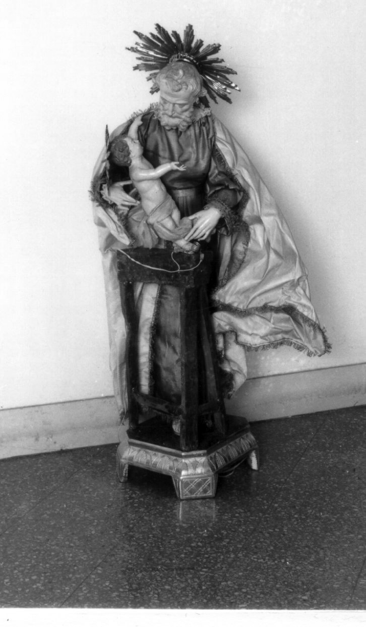 San Giuseppe e Gesù Bambino (statuetta devozionale) - bottega napoletana (seconda metà sec. XIX)