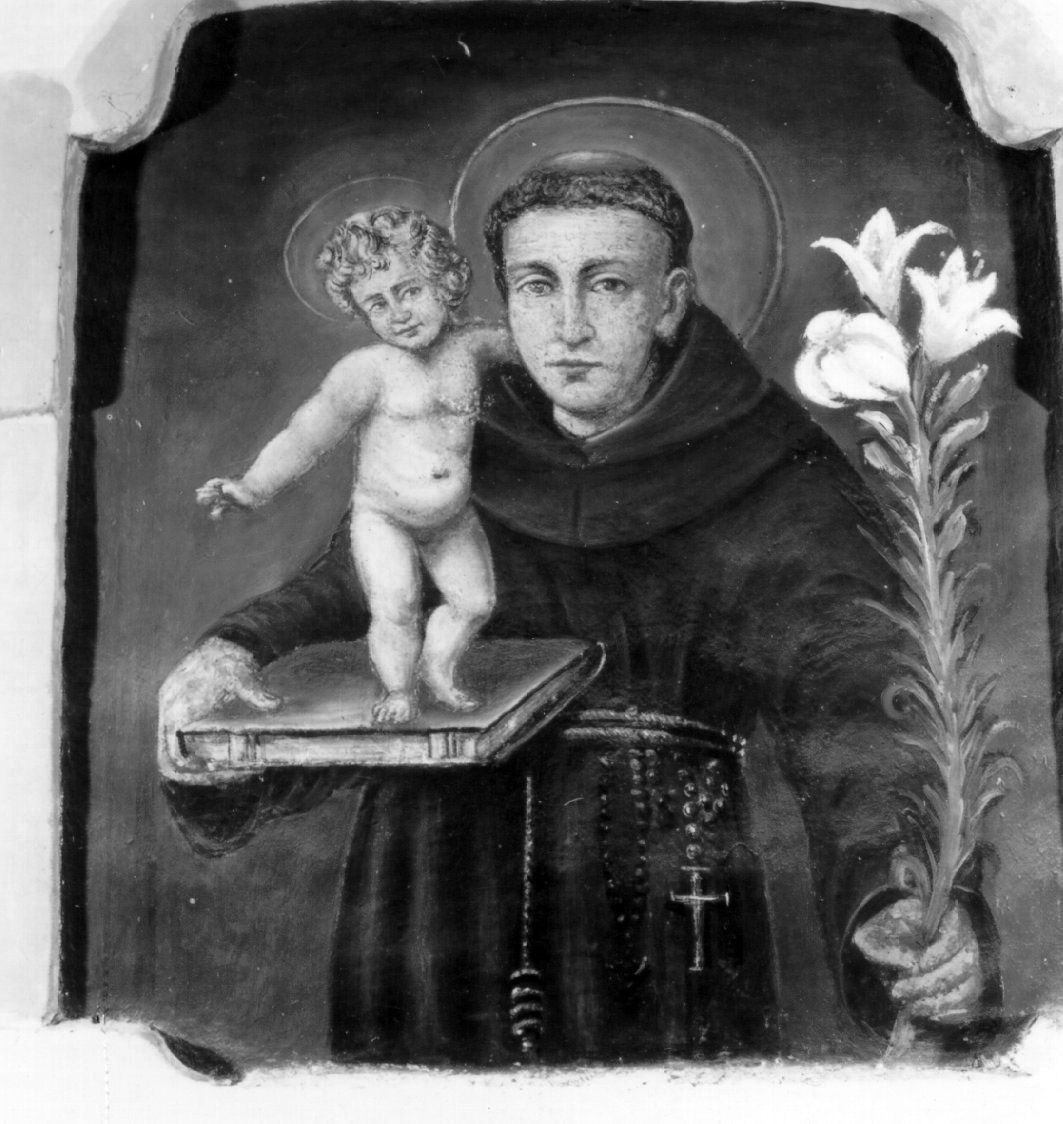 Sant'Antonio da Padova con il bambino (dipinto) - ambito napoletano (fine sec. XIX)