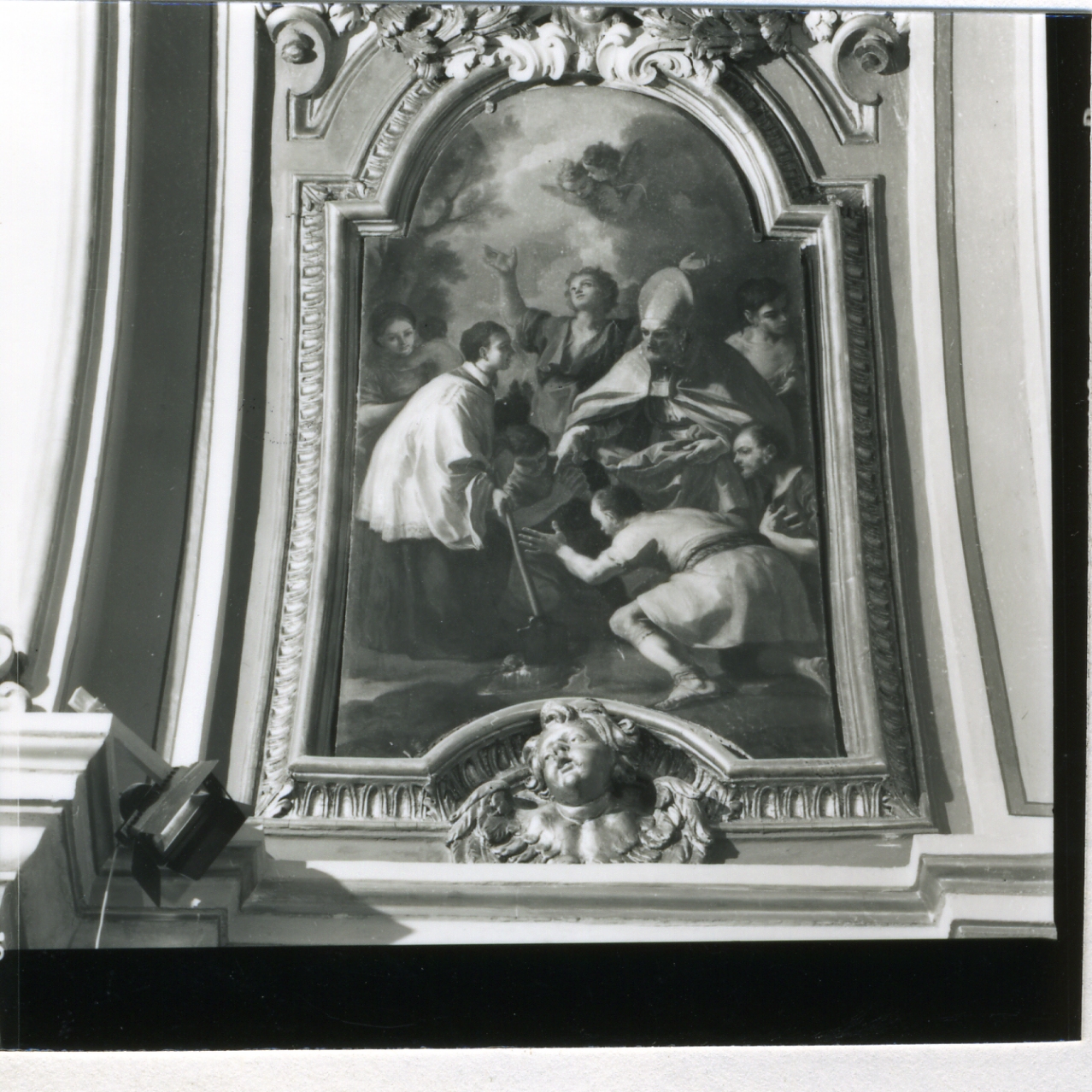 San Nicola di Bari compie un miracolo (dipinto, elemento d'insieme) di De Mura Francesco (secondo quarto sec. XVIII)