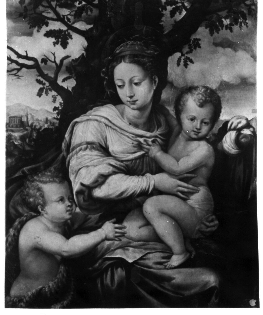 Madonna con Bambino e San Giovannino (dipinto) di Ruviales Pietro (secondo quarto sec. XVI)