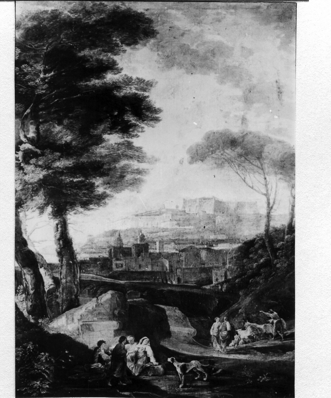 veduta di Napoli con la Certosa di S. Martino e figure (dipinto) di Volaire Pierre Jacques (seconda metà sec. XVIII)