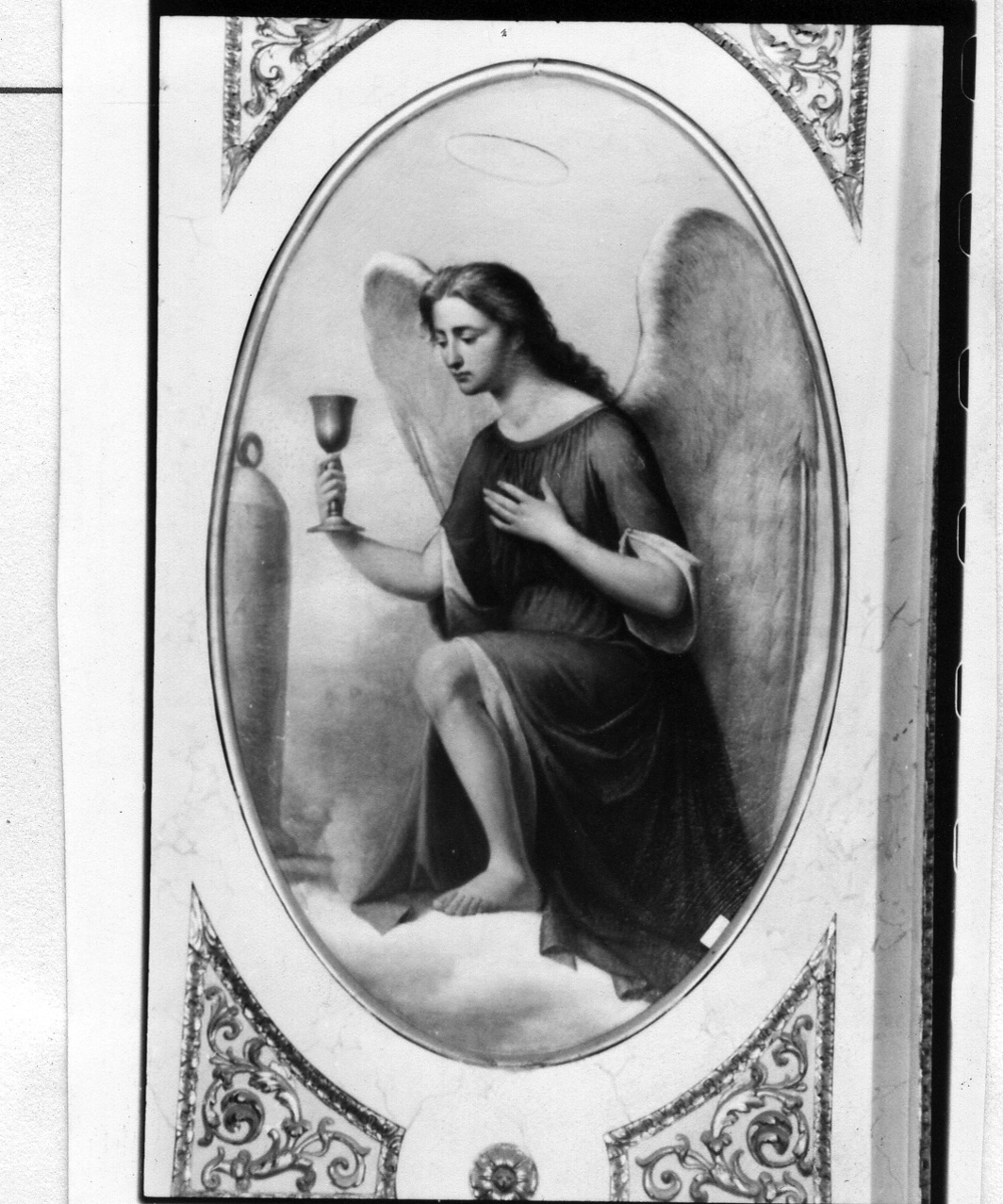 angelo con calice (dipinto) di Scetta Angelo (sec. XIX)