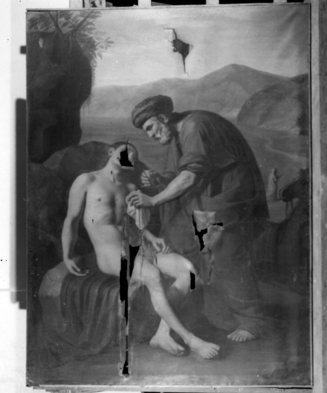 parabola del buon samaritano (dipinto) di Ruo Gennaro (seconda metà sec. XIX)