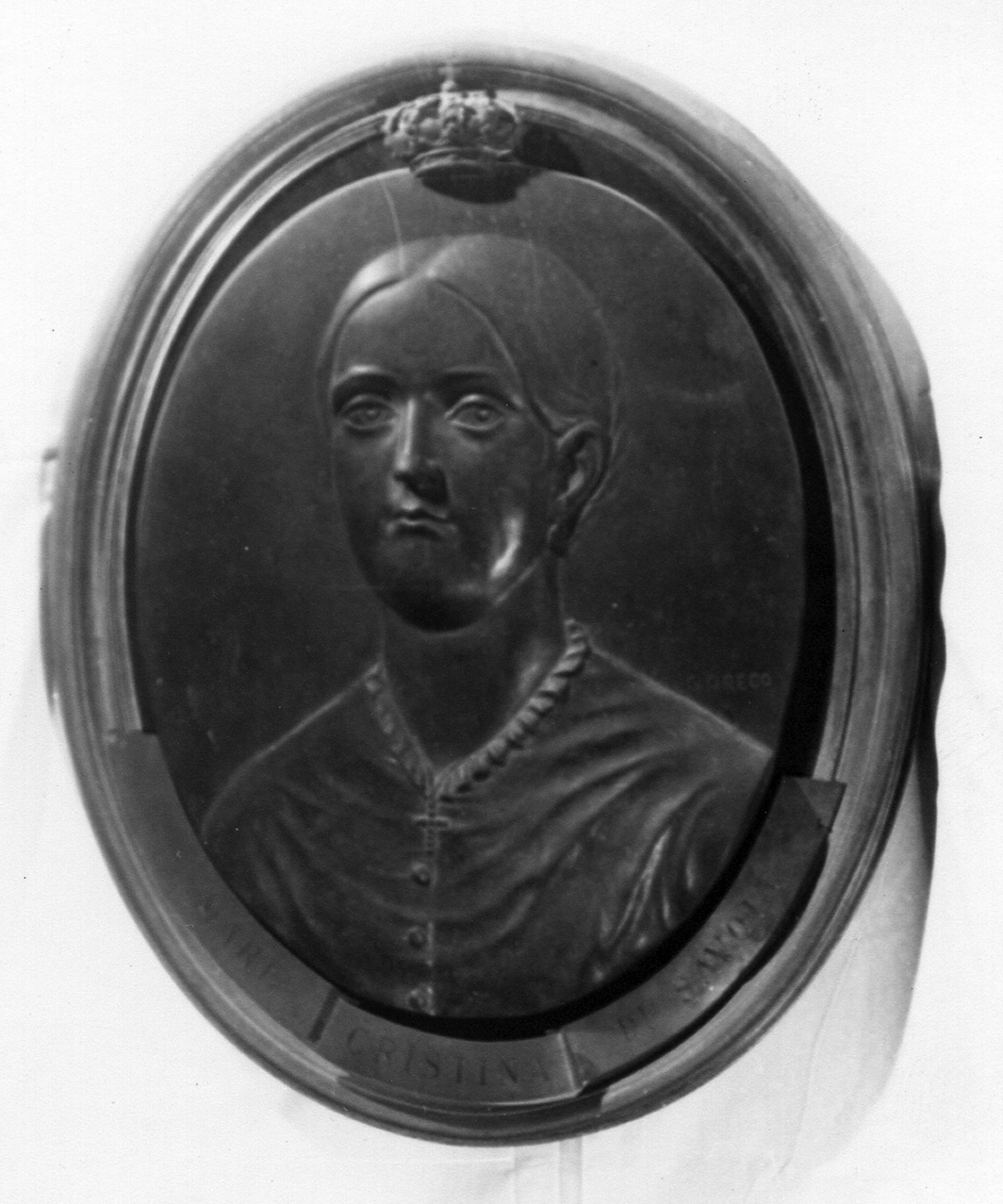 Maria Cristina di Savoia (rilievo) di Grieco G (metà sec. XIX)