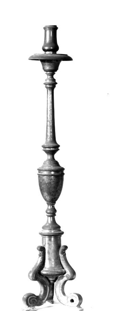 CANDELABRO D'ALTARE, SERIE - manifattura napoletana (INIZIO sec. XX)