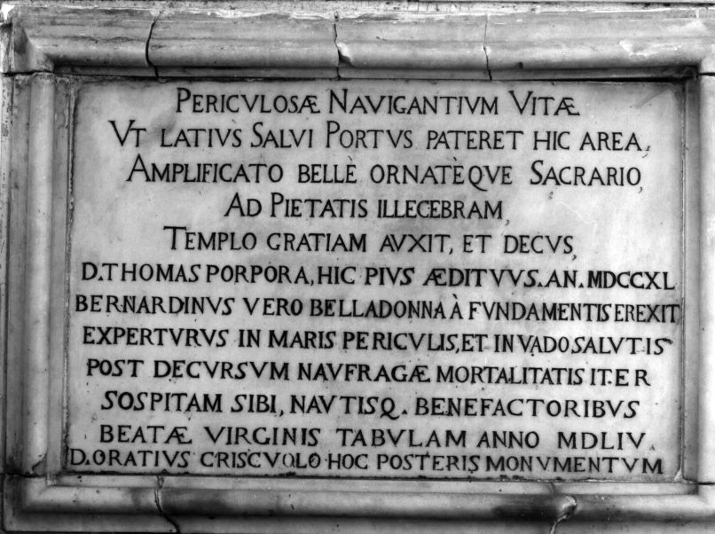 LAPIDE CELEBRATIVA - ambito napoletano (Metà sec. XVIII)