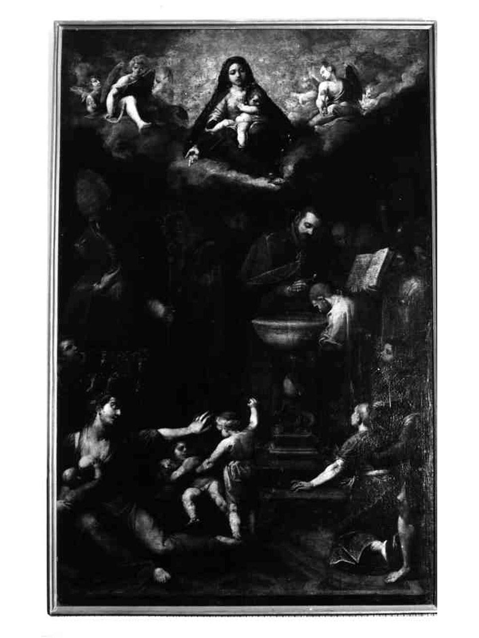 San Paolo Buriali d'Arezzo impartisce i sacramenti (dipinto) - ambito napoletano (metà sec. XVII)