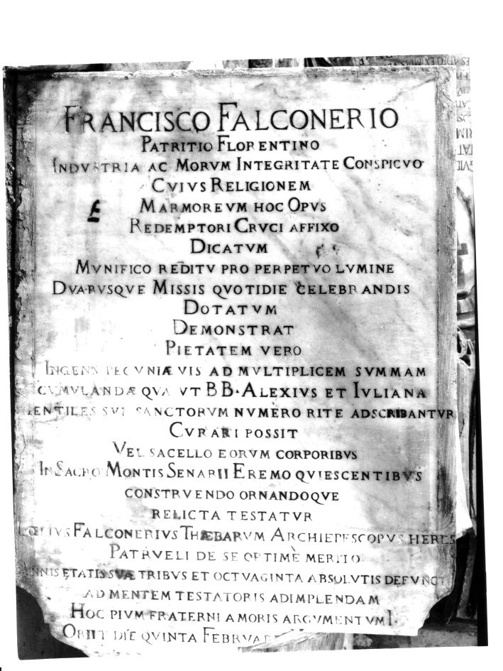 lapide commemorativa - bottega napoletana (primo quarto sec. XVIII)