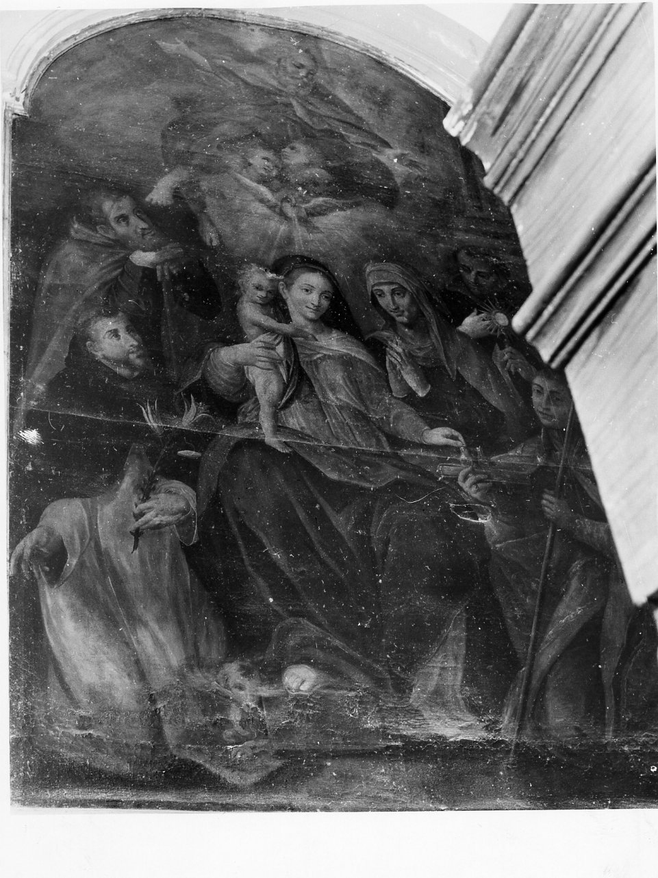 Madonna con Bambino e Santi (dipinto) - ambito campano (primo quarto sec. XVII)