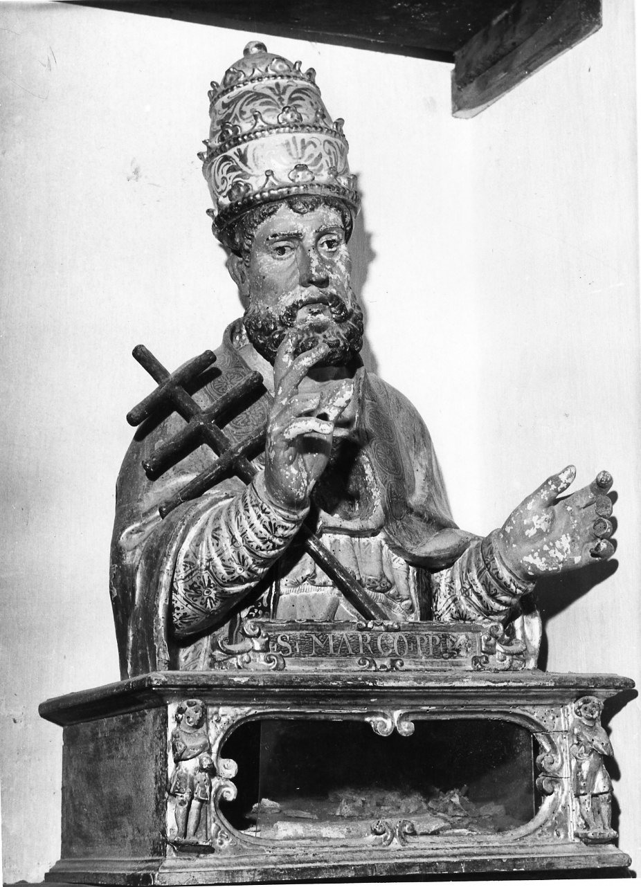 Santo vescovo (reliquiario - a busto) - bottega napoletana (prima metà sec. XVII)