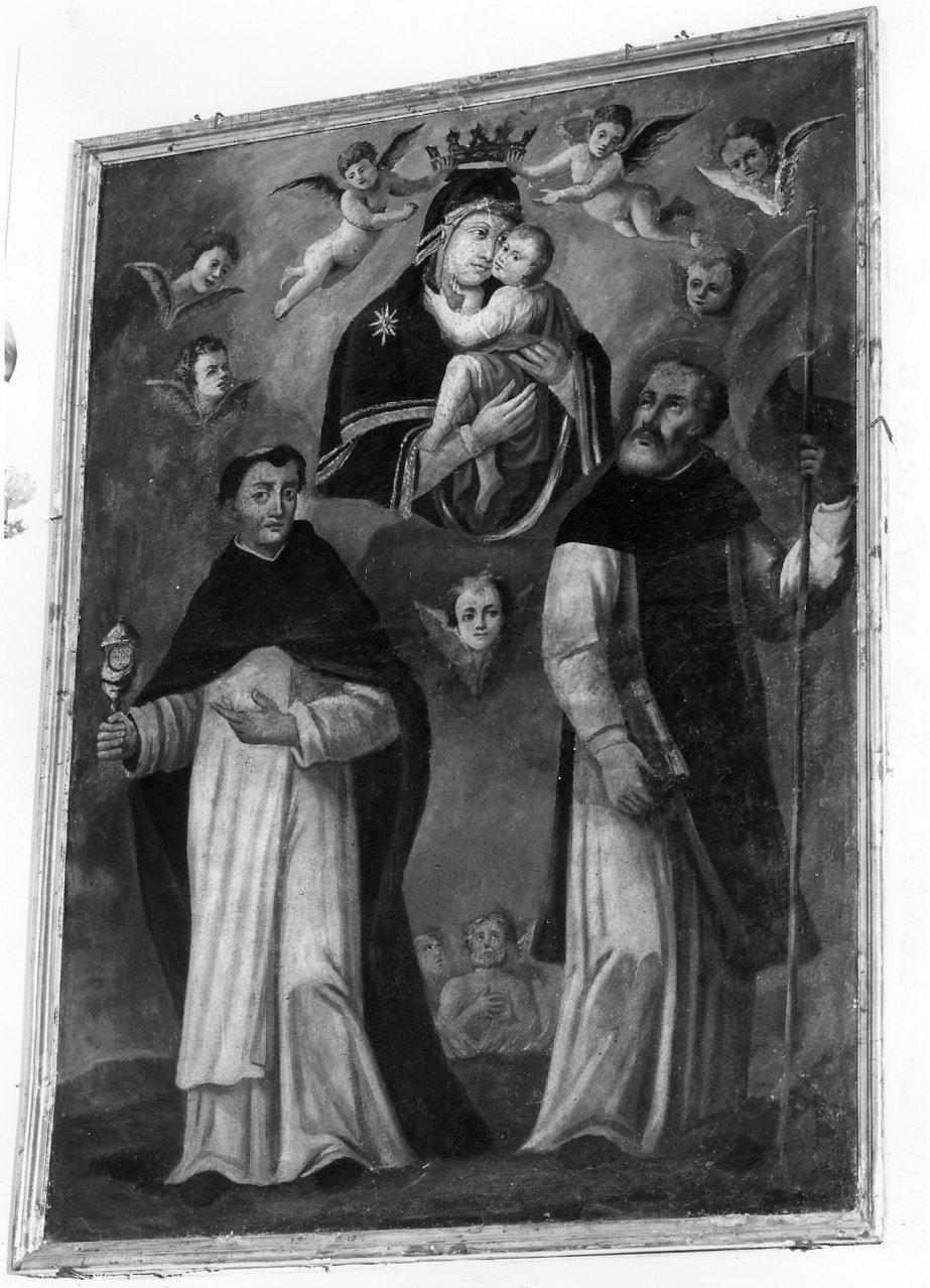 Madonna del Carmelo tra Sant'Aniello e San Tommaso d'Aquino (dipinto) - ambito napoletano (seconda metà sec. XVIII)