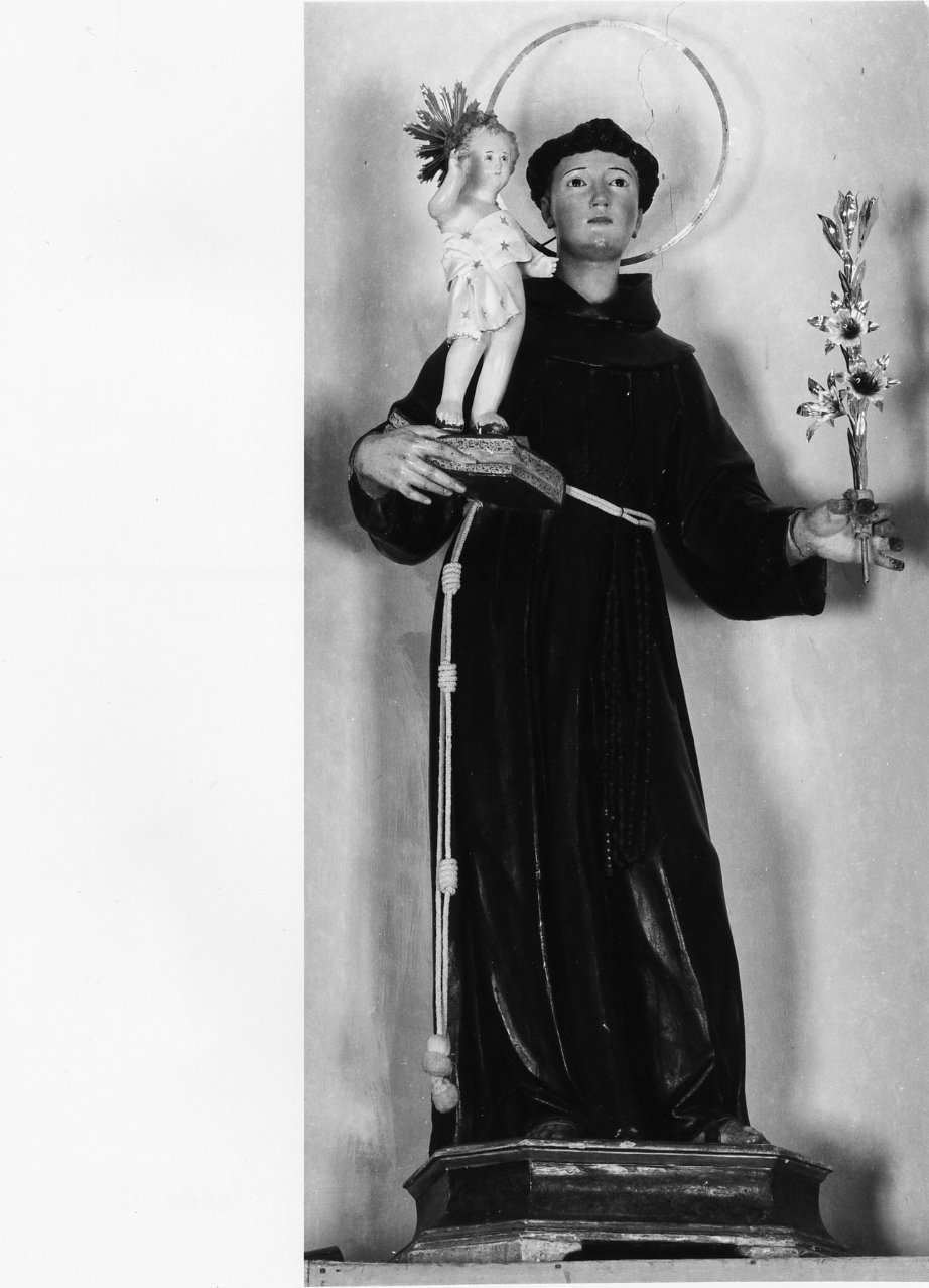 Sant'Antonio da Padova con il bambino (statua) - bottega napoletana (metà sec. XVIII)