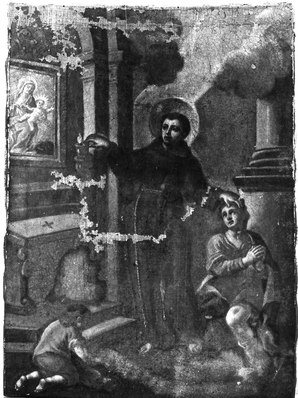 miracolo di un santo francescano (dipinto) - ambito campano (seconda metà sec. XVIII)