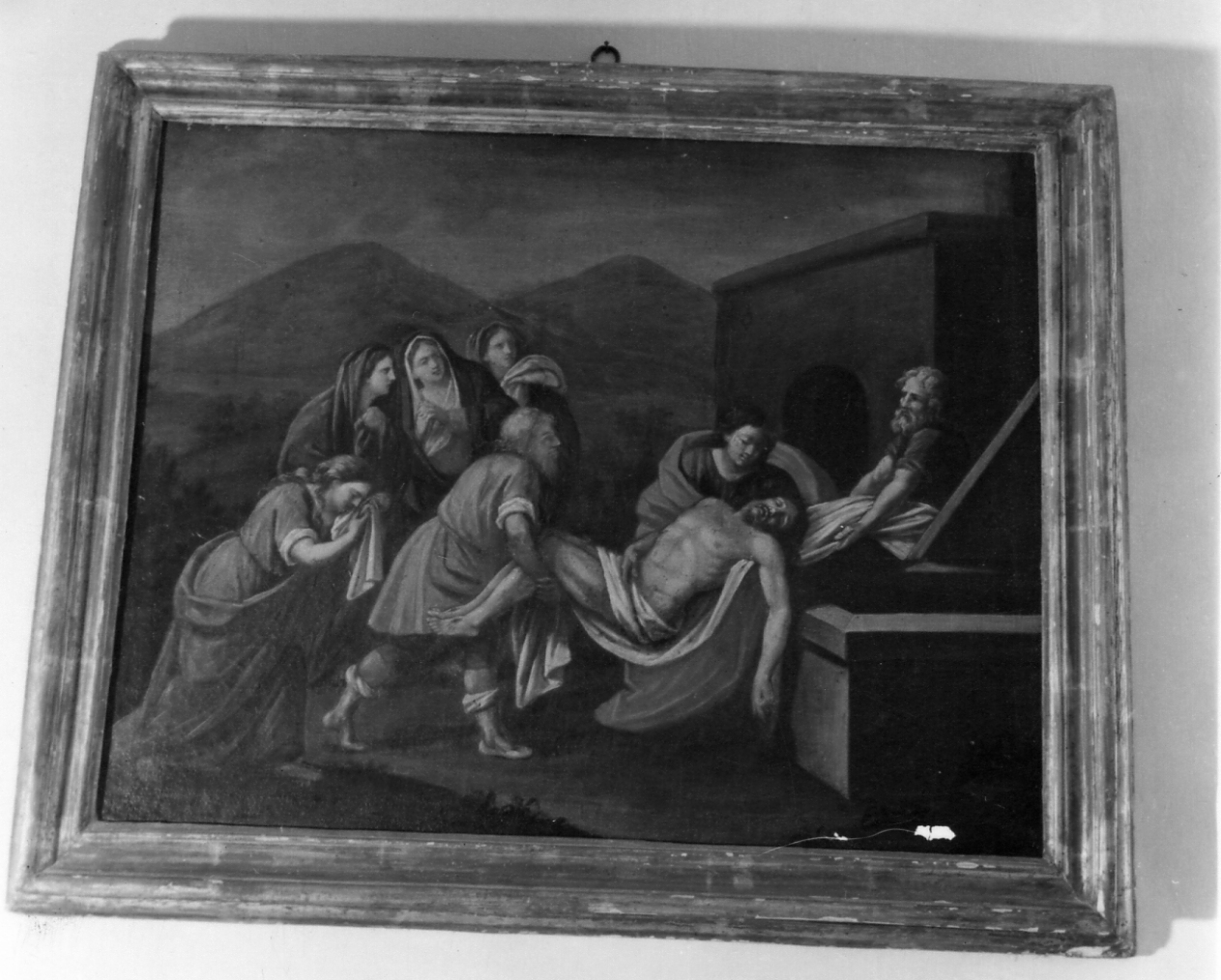 deposizione di Cristo nel sepolcro (dipinto) - ambito napoletano (fine sec. XVIII)