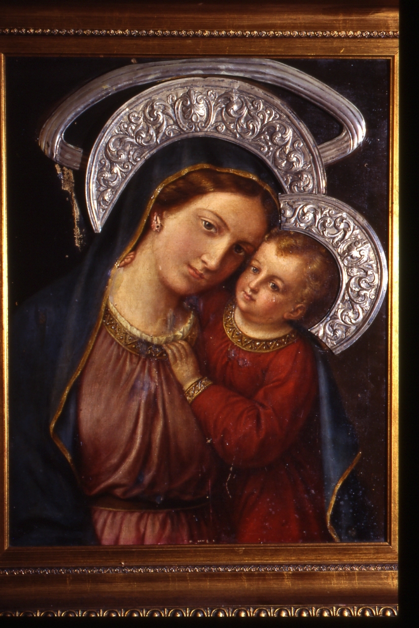 Madonna con Bambino (dipinto) di Spanò Raffaello (seconda metà sec. XIX)