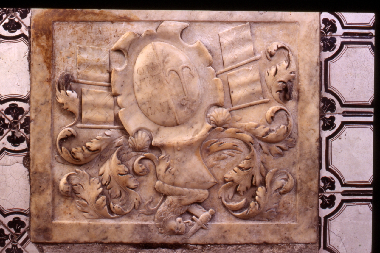 lastra tombale - bottega napoletana (seconda metà sec. XVII)