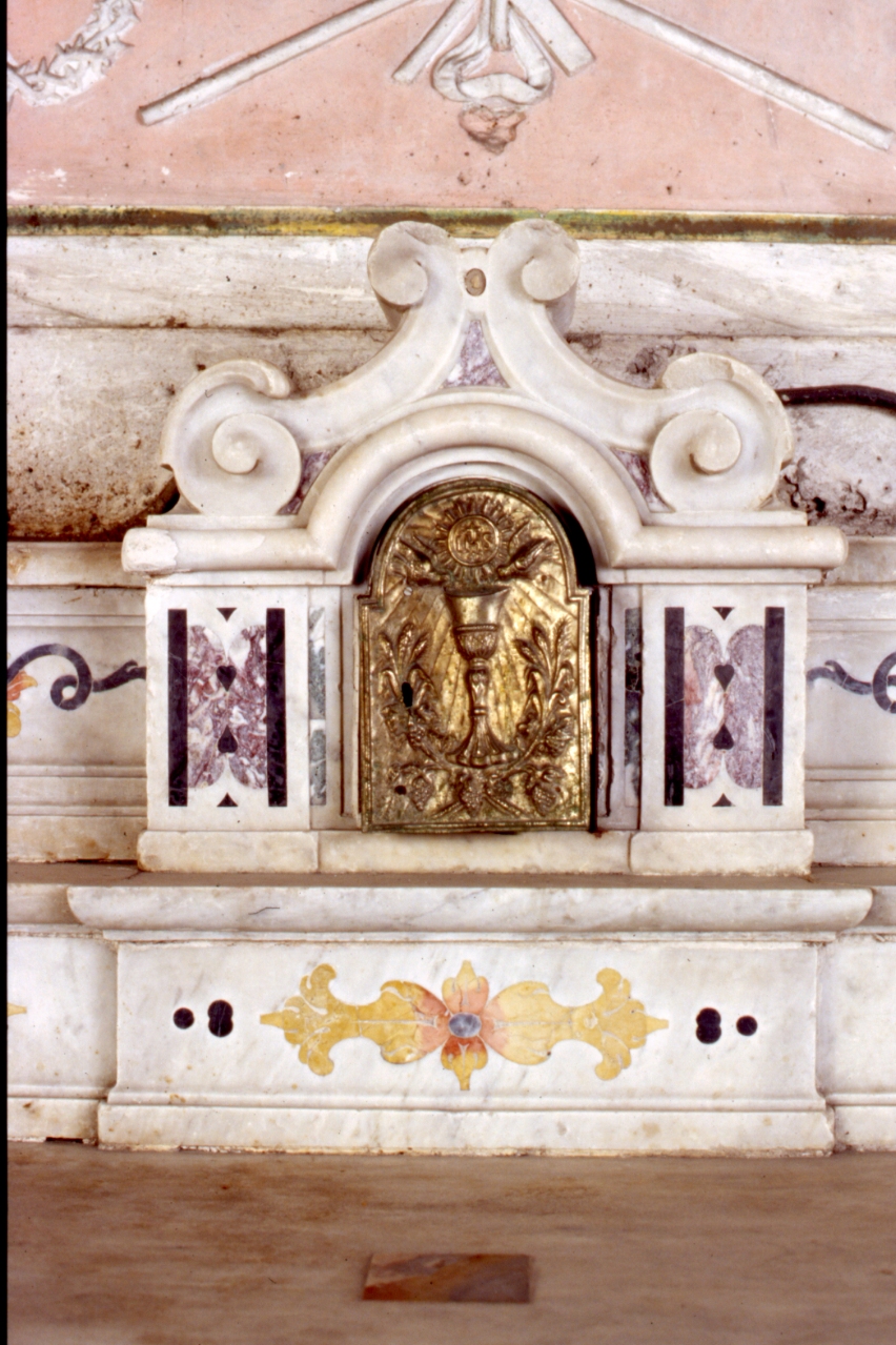 tabernacolo, elemento d'insieme - bottega napoletana (inizio sec. XVII)