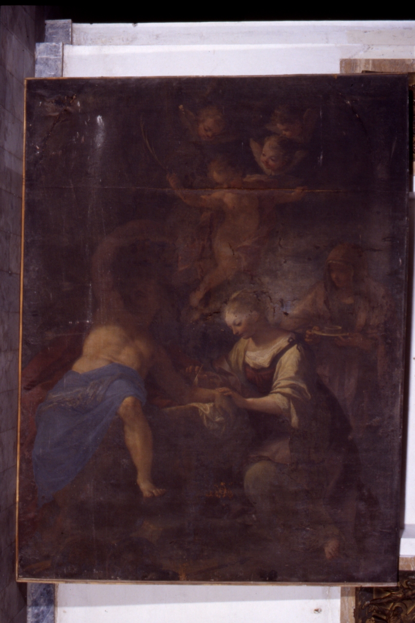 San Sebastiano curato da Irene (dipinto) di De Matteis Paolo (ultimo quarto sec. XVII)