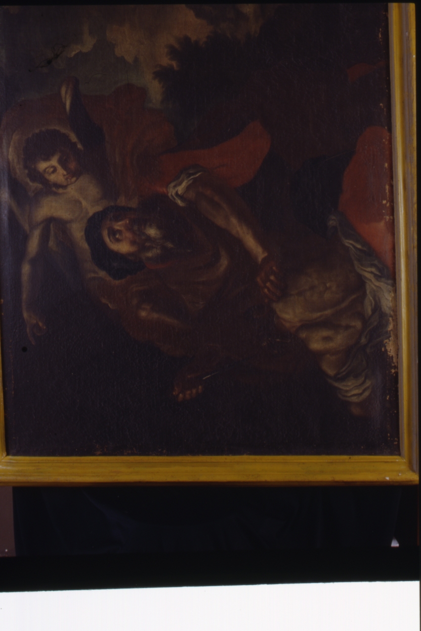sacrificio di Isacco (dipinto) di Bassante Bartolomeo (maniera) (metà sec. XVII)