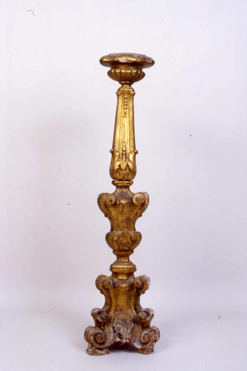 candeliere d'altare - bottega napoletana (metà sec. XIX)