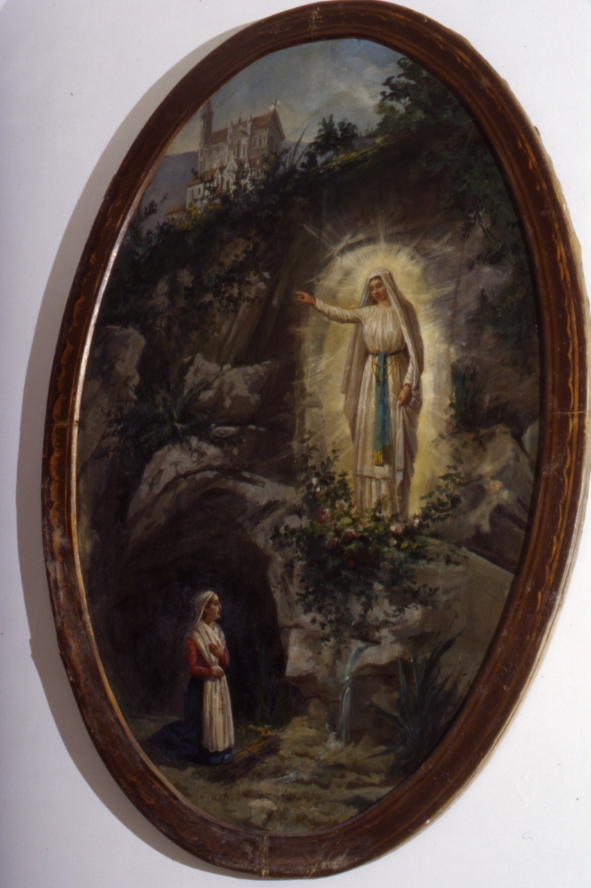Madonna di Lourdes e Santa Bernardette (dipinto) - ambito napoletano (ultimo quarto sec. XIX)