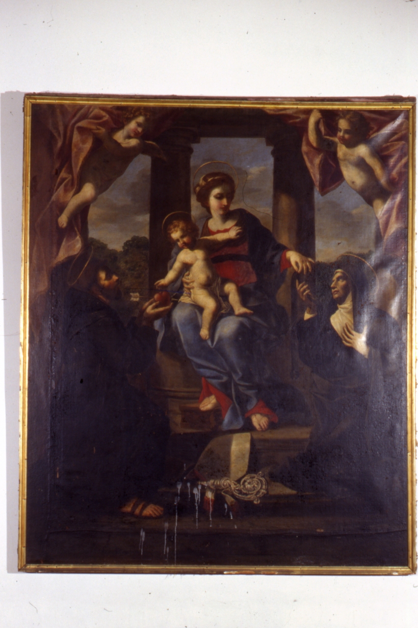 Madonna con Bambino tra Sant'Agostino e Santa Monica (dipinto) - ambito napoletano (metà sec. XVII)