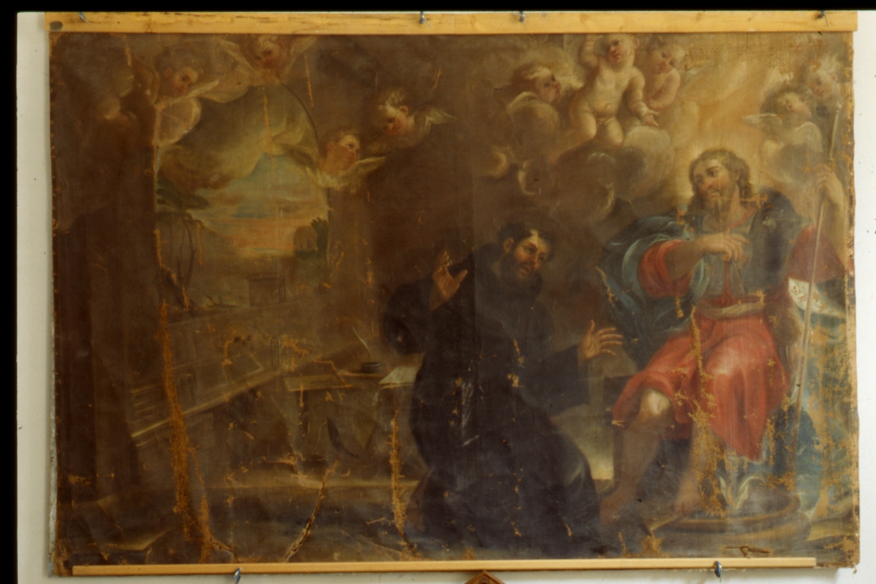 visione di Sant'Agostino (dipinto, elemento d'insieme) - ambito napoletano (terzo quarto sec. XVII)
