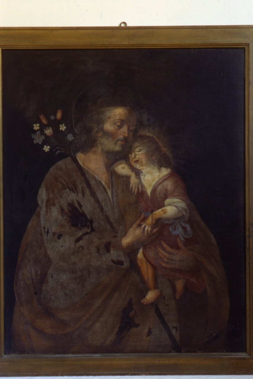 San Giuseppe e Gesù Bambino (dipinto) - ambito napoletano (fine/inizio secc. XVII/ XVIII)