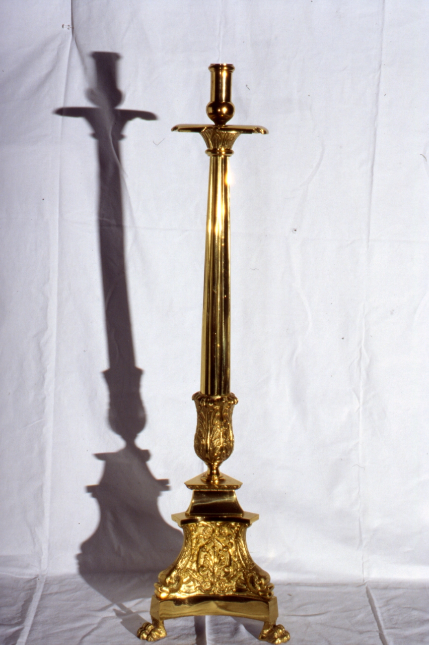 candeliere d'altare - bottega napoletana (primo quarto sec. XX)