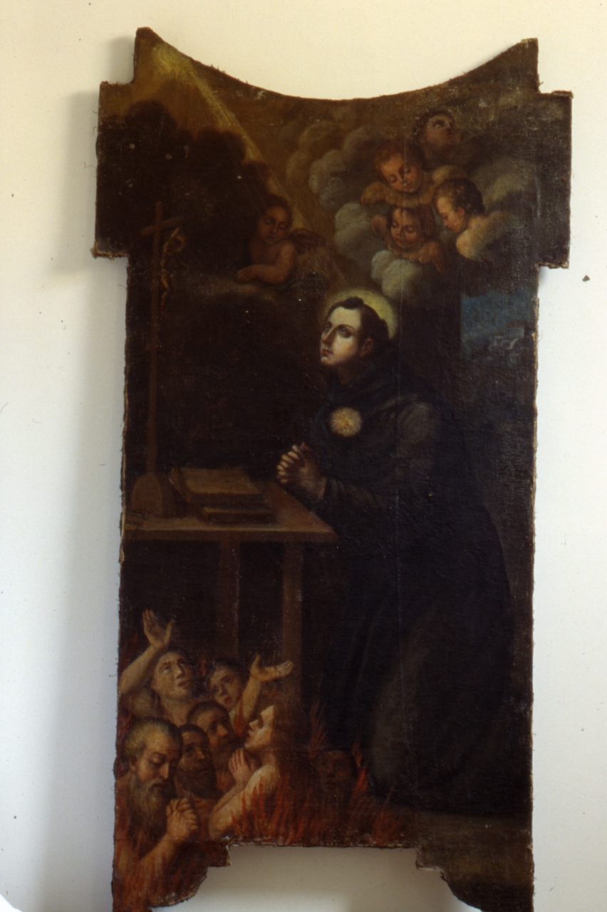 San Nicola da Tolentino intercede per le anime del purgatorio (dipinto) - ambito napoletano (metà sec. XVIII)