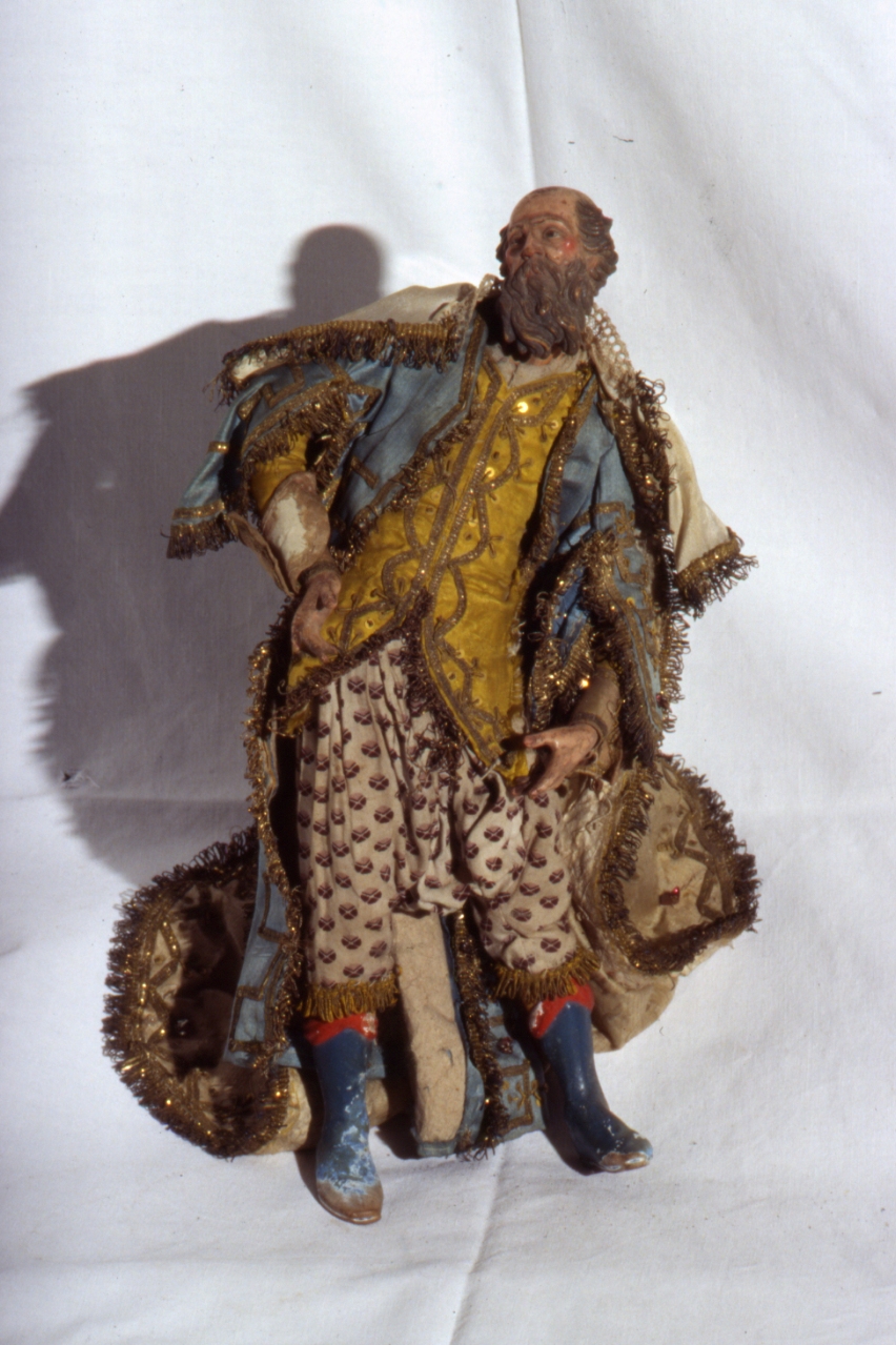 re Mago (statuetta di presepio, elemento d'insieme) - bottega napoletana (inizio sec. XIX)