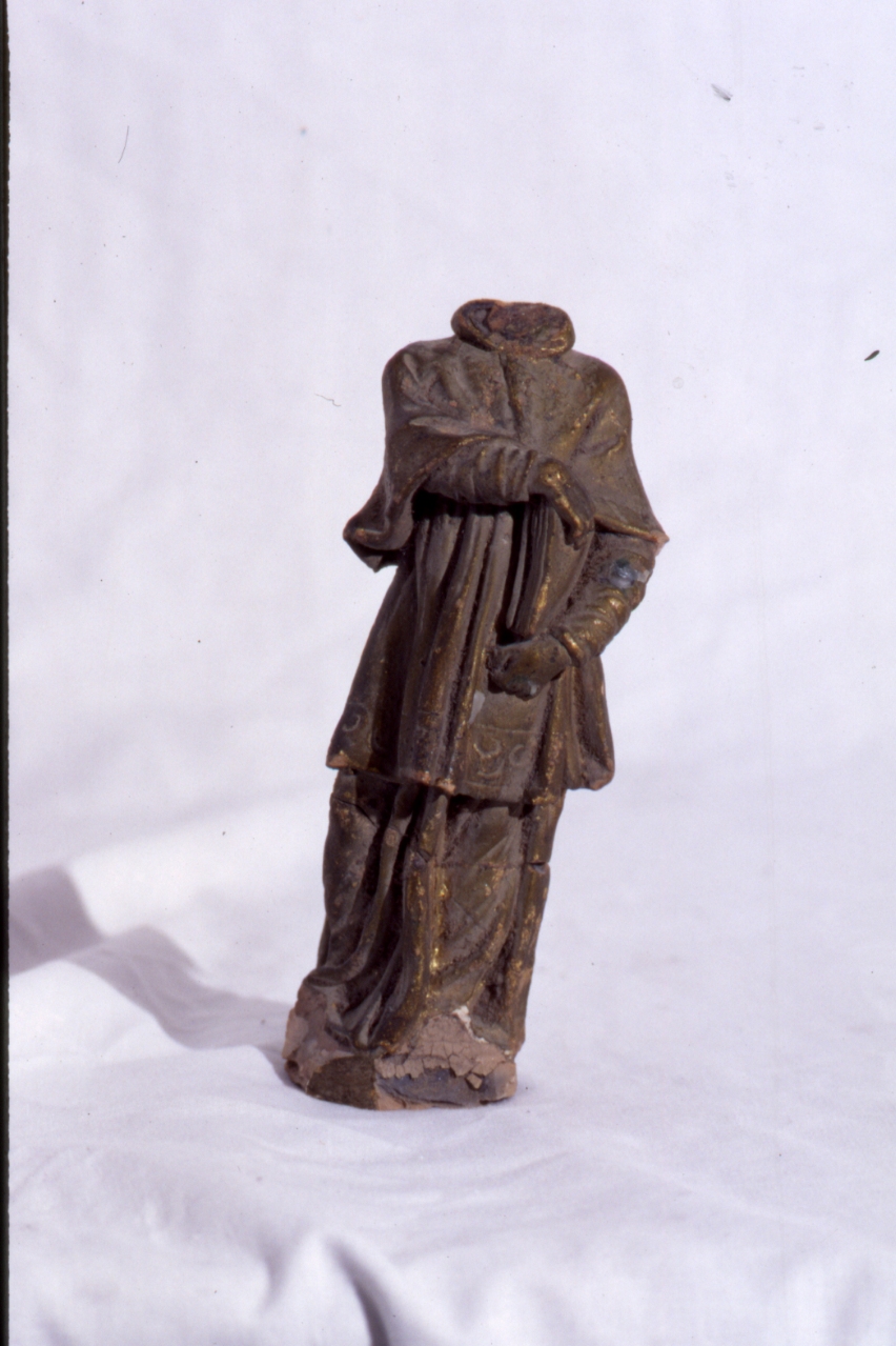 Santo (statuetta, frammento) - bottega napoletana (metà sec. XVII)