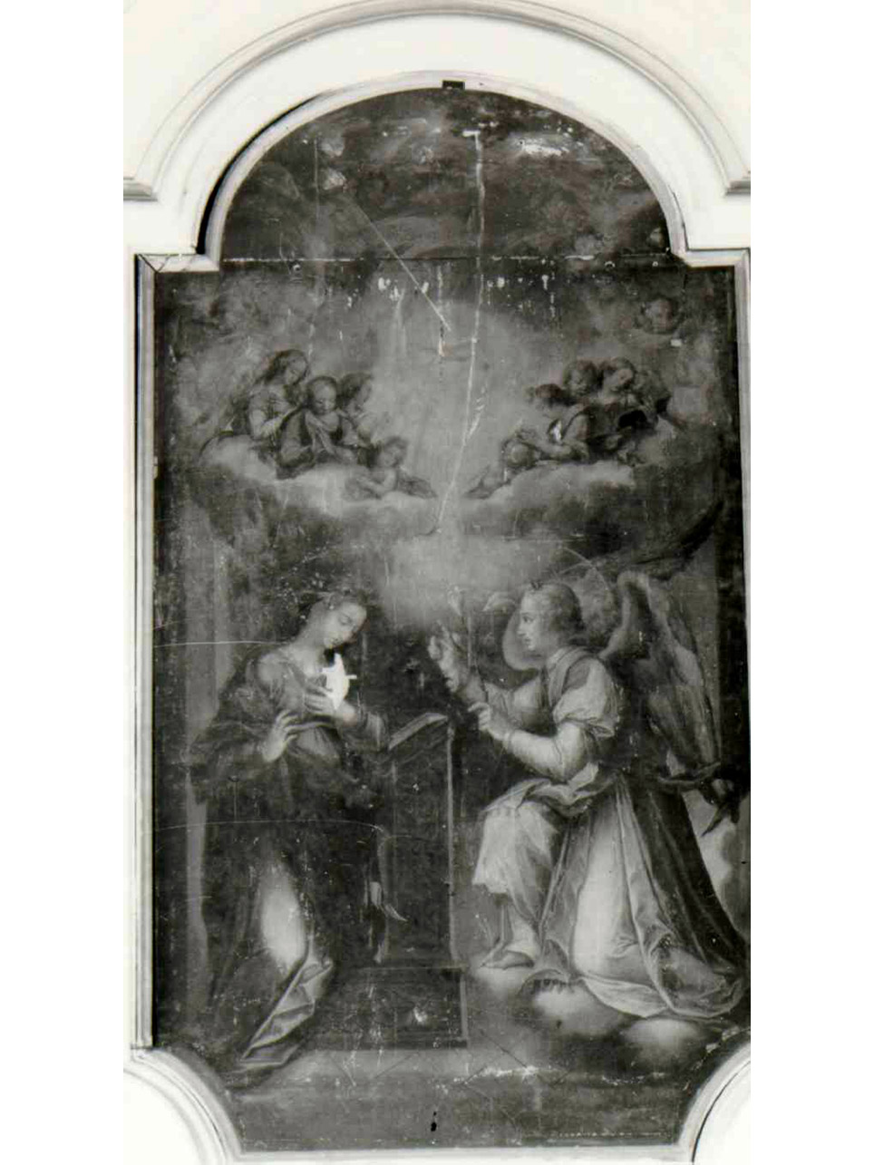 Annunciazione (dipinto) di Imparato Girolamo (sec. XVI)