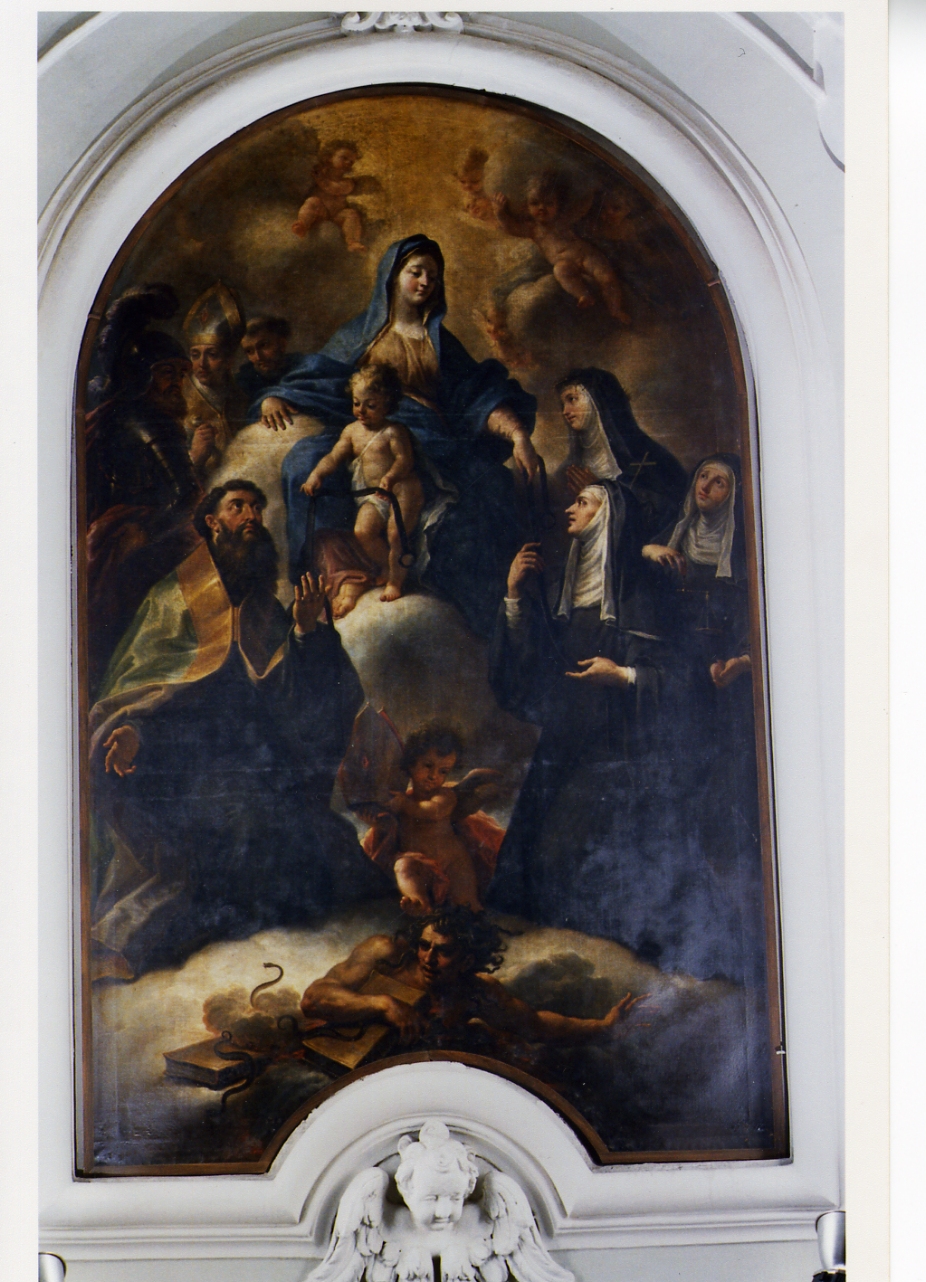 Madonna con Bambino e Santi (dipinto) di De Matteis Paolo (attribuito) (fine sec. XVII)