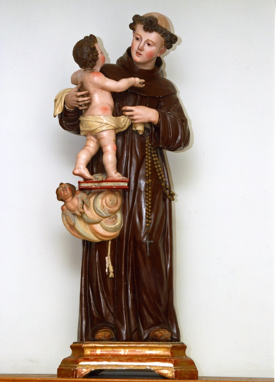 Sant'Antonio da Padova con il bambino (statua) - ambito napoletano (seconda metà sec. XIX)