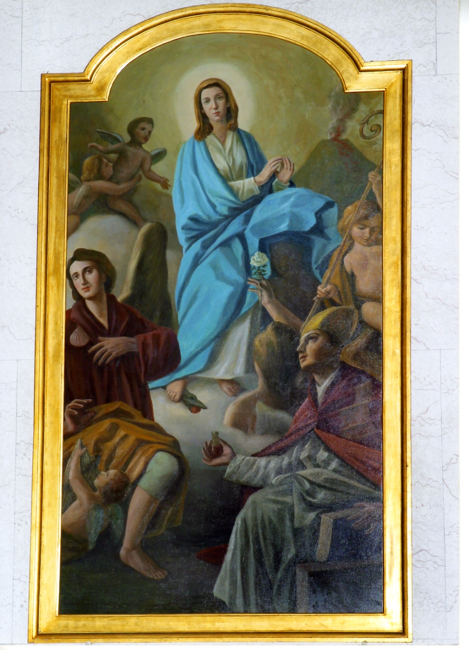 Madonna Immacolata e Santi (dipinto) - ambito napoletano (metà sec. XX)