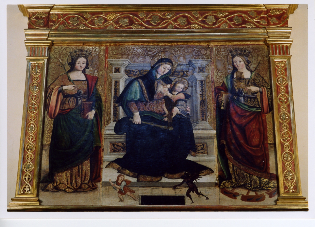 Madonna con Bambino e sante (dipinto) - ambito napoletano (inizio sec. XVI)